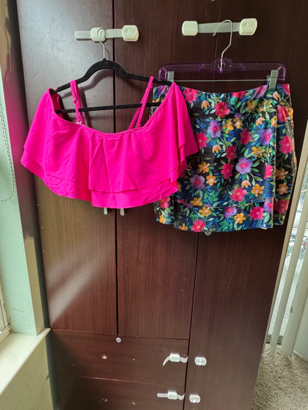 Bathing suit Skort w/off shoulder bikini top